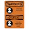 Signmission OSHA WARNING, Wear Ear Protection W/ Symbol Bilingual, 10in X 7in Rigid Plastic, OS-WS-P-710-L-12906 OS-WS-P-710-L-12906 - alternate 1